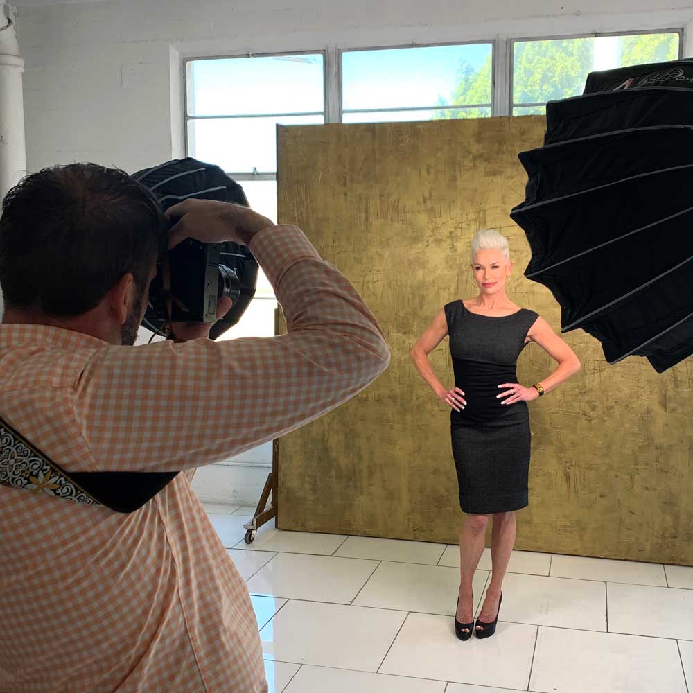 Behind the scenes during a Tara Trask and Associates photography session